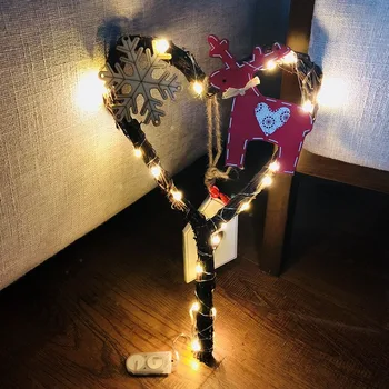 

20 Led Light Christmas Handmade DIY Tree Rattan Rattan Strip Hand-Held Lovely Light Included Decorations and Ornaments