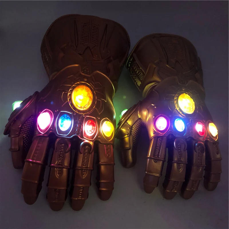 1: 1 светодиодный светильник Thanos Gauntlet War cosplay светодиодный перчатки костюм на Хэллоуин Подарочная бутафория