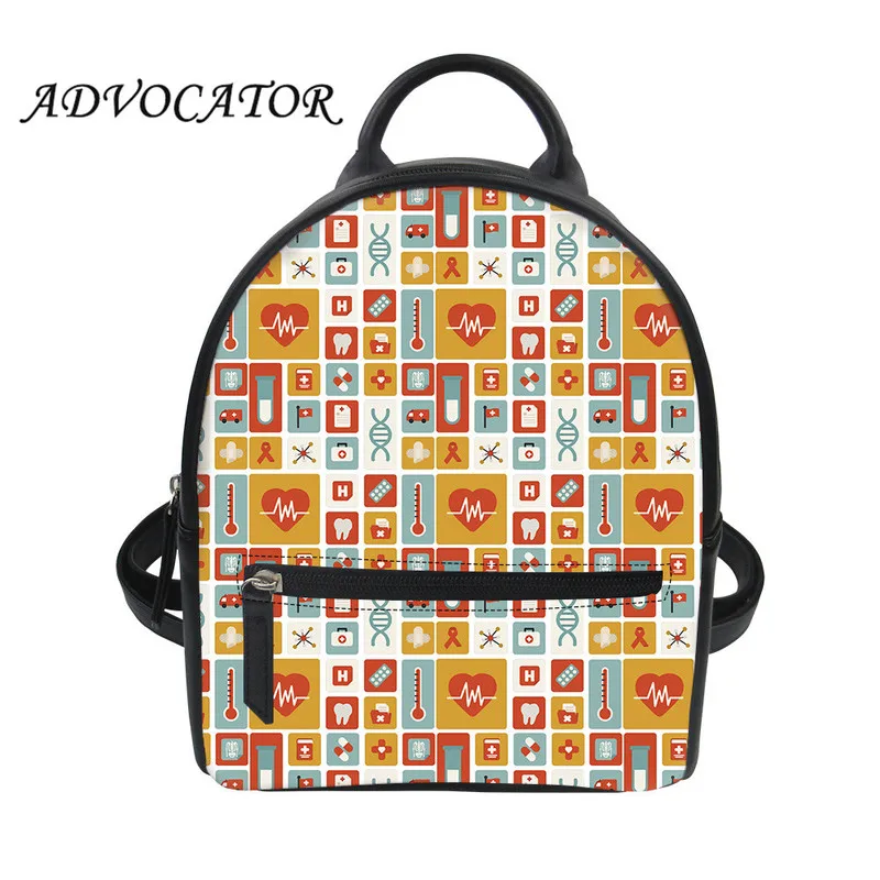 

Small Women Backpack Medical Tools 3D Print Travel Bagpack Bag for Ladies Girls PU Leather Mini Rucksack Bolsa Mochila Feminina