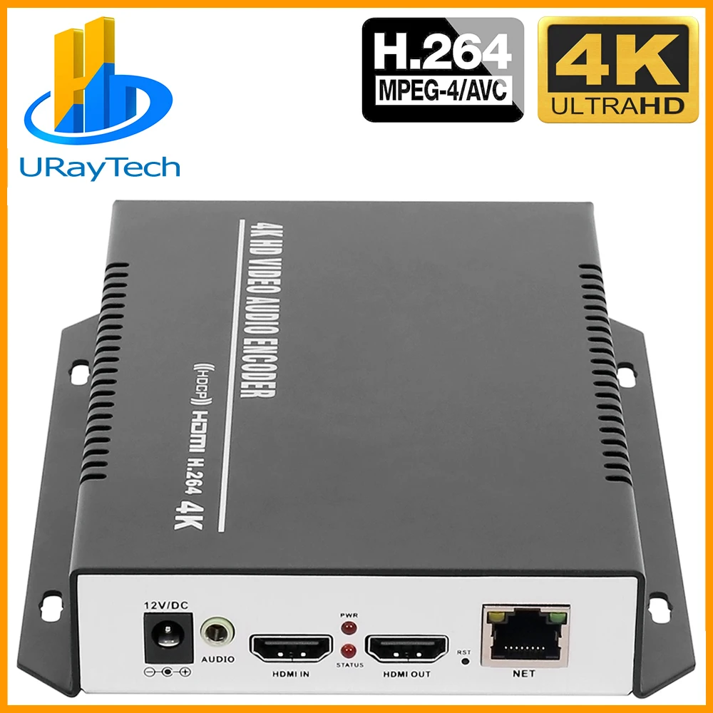 Кодировщик MPEG4 H.264 4K HDMI IP для потоковой передачи видео кодировщик IPTV H264 RTMP потока в