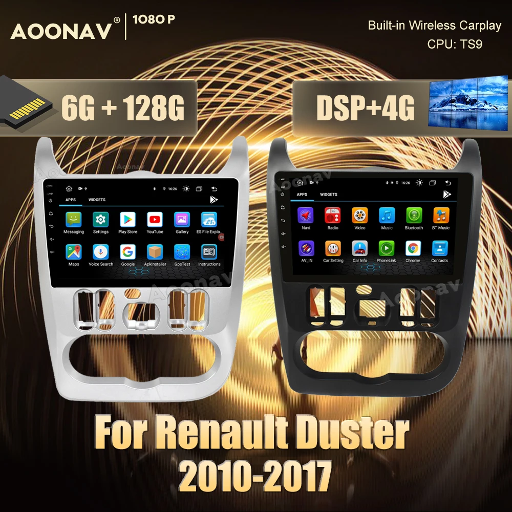 2 din Android 10 car radio For Renault Duster 2010-2017 multimedia Navigation Video Audio Radio Head Unit Player | Автомобили и