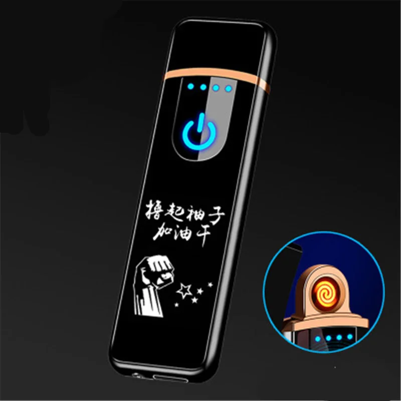 

Touch Screen Sensor Cigarette Lighter Smart Fingerprint Induction USB Charging Lighters Flameless Windproof Electric Lighter