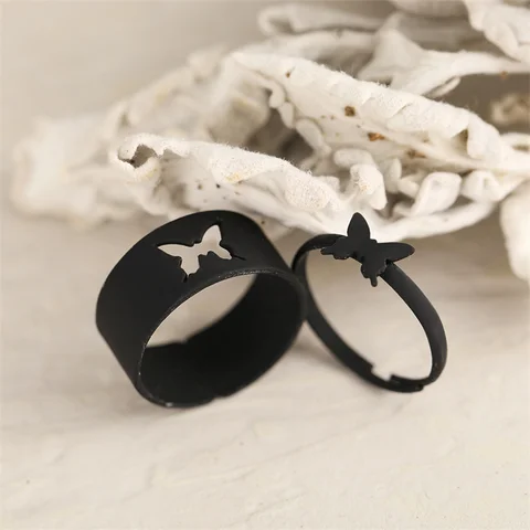 Butterfly Rings Set 12Pcs For Women Men Lover Colorful Rings Friendships Engagement Wedding Open Jewelry Friends Couple