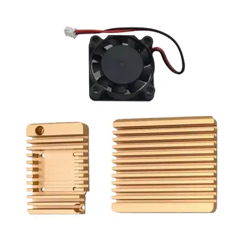 

Mini Router CNC Metal Enclosure Cooling Case Protective Cover with Cooling Fan for NanoPi R2S Mini Router Radiator