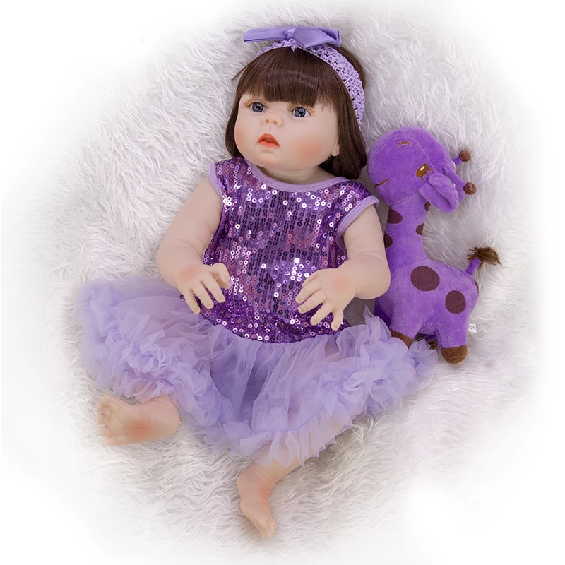 Bebe reborn полностью силиконовые виниловые куклы для маленьких девочек 2" 57 см Классический игровой домик игрушка boneca reborn для малышей подарок для детей
