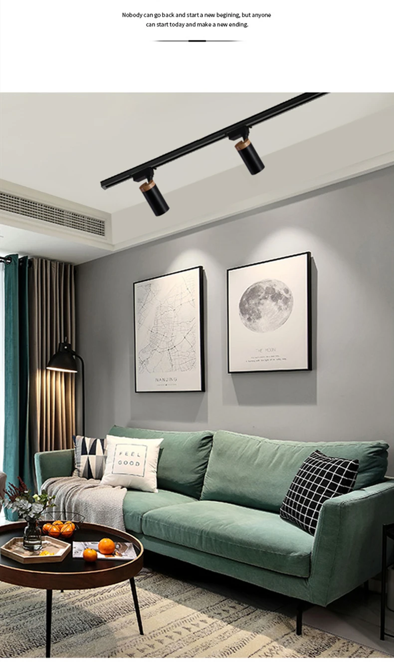Скандинавский современный деревянный COB Светодиодный точечный потолочный светильник свет для дома гостиной Лофт спальня магазин коридор черный белый 110v 220v