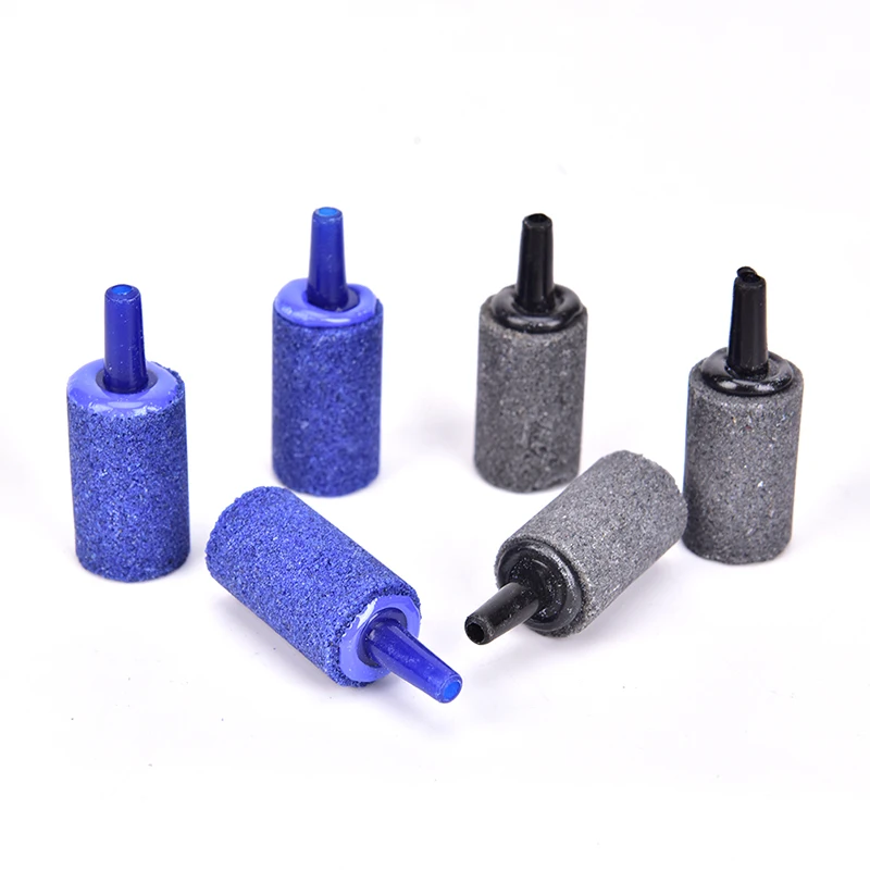 10pcs Aquarium Cylinder Shape Air Stone Mineral Bubbles Release Fish Tank Punp Airstone Aeration Aerator Accessories