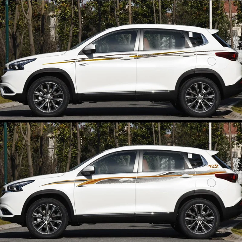 Автомобильная наклейка для CHERY Tiggo7 внешний вид наклейка модификации CHERY Tiggo7 спорт тело цветные полоски декоративные наклейки