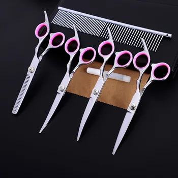 

Pet Gromming Scissors Master Kit Right Left Curved Shears Sharp Edge Animals Cat Hair Cutting Barber Tools Kit Dog Supply