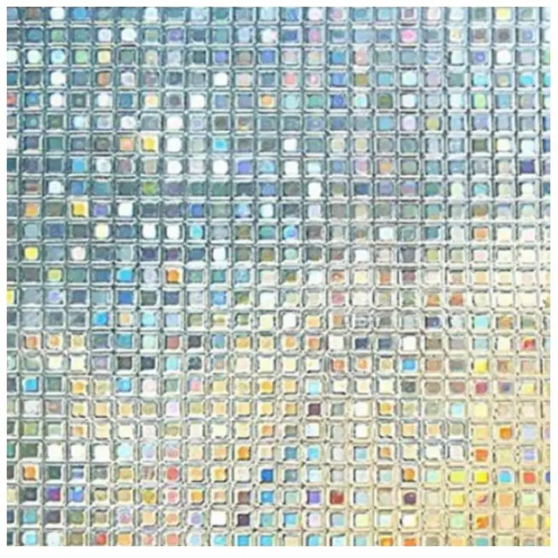 Mini Mosaic Design Glass Sticker Static Cling Rainbow-Effect Under Sunlight 3D Laser Multiple Size For Home Office