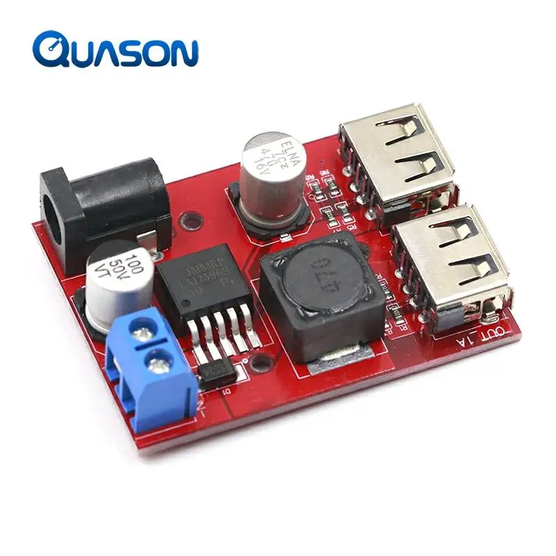 LM2596 LM2596S double DC-DC USB 9V 12V 24V 36V à 5V 3A abaisseur Buck convertisseur conseil chargeur de voiture Module d'alimentation solaire ► Photo 3/6
