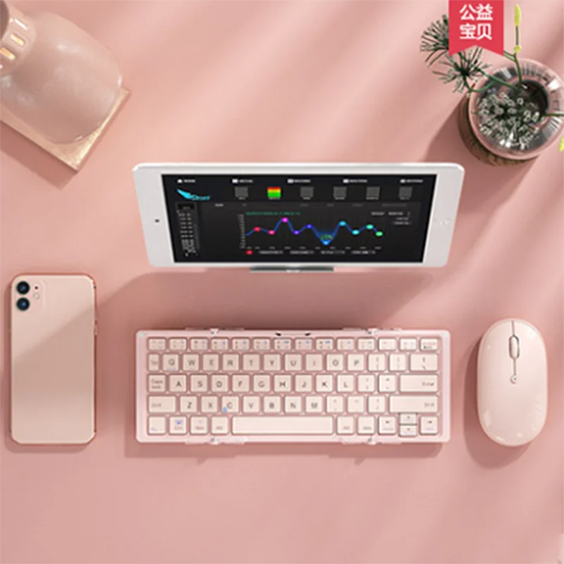 Dobrou o Teclado para o Telefone Case de Alumínio Conectado sem Fio de Bluetooth B.o.w Tabuleta Apoia Android Windows pc Que Ios - Imagem 4