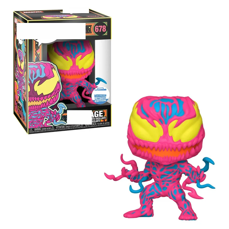 Marvel Venom Red Venom Carnage 678 Luminous Vinyl Figure Collection Model Toys 10cmAction