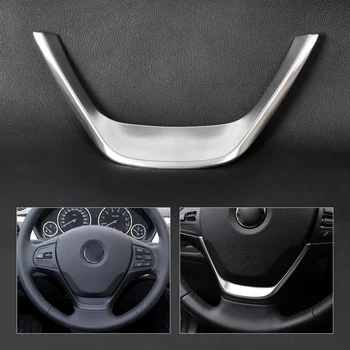 

Car Chromed Steering Wheel Cover Trim Fit For BMW 3 Series F30 318 320 1 Series F20 116 118 2013 2014 2015 2016