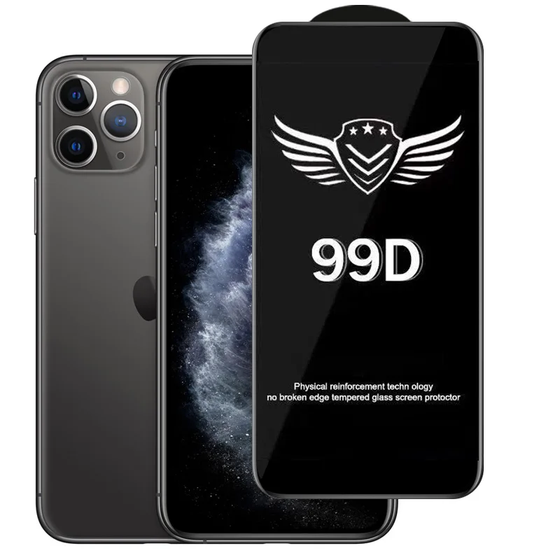 99D закаленное стекло с защитой от синего излучения для iPhone 11 Pro X XS Max XR 8 7 6 6S Plus HD прозрачная защитная пленка с закругленными краями