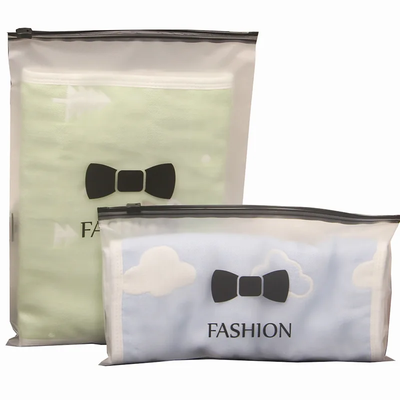 100pcs High quality EVA underwear packaging bags sock towel zip lock plastic bags shirt swimsuit transparent travel storage bags