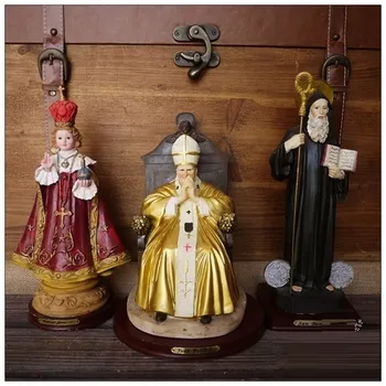 

Christianity Figure Art Sculpture Cardinal Pope Figurine Resin Crafts Christian Decorations For Home Series R3758