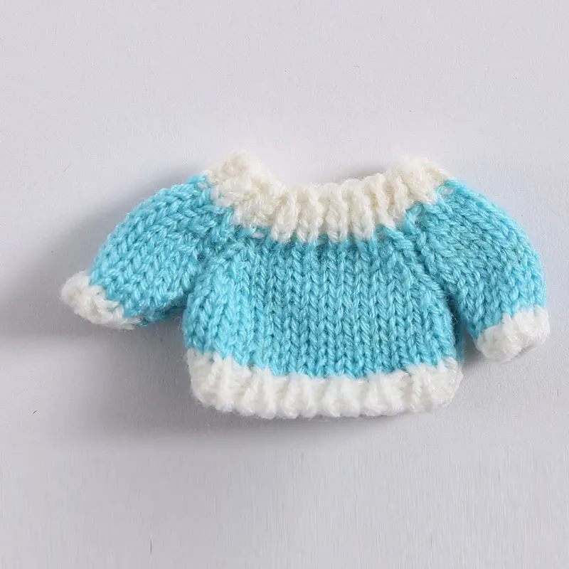 Ob11 Кукла Одежда 1/12 1/8 bjd детская одежда глиняная кукла красивый узел свинья бегать детский вязаный свитер кардиган пальто кукла аксессуары - Цвет: 6 only clothes