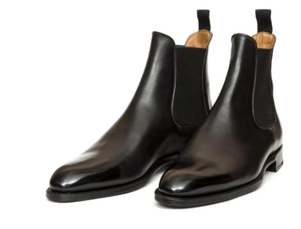 Botas puntiagudas de Metal para hombre, zapatos deslizantes de vestir de boda, plateadas/doradas, Botines Chelsea, otoño, YK473