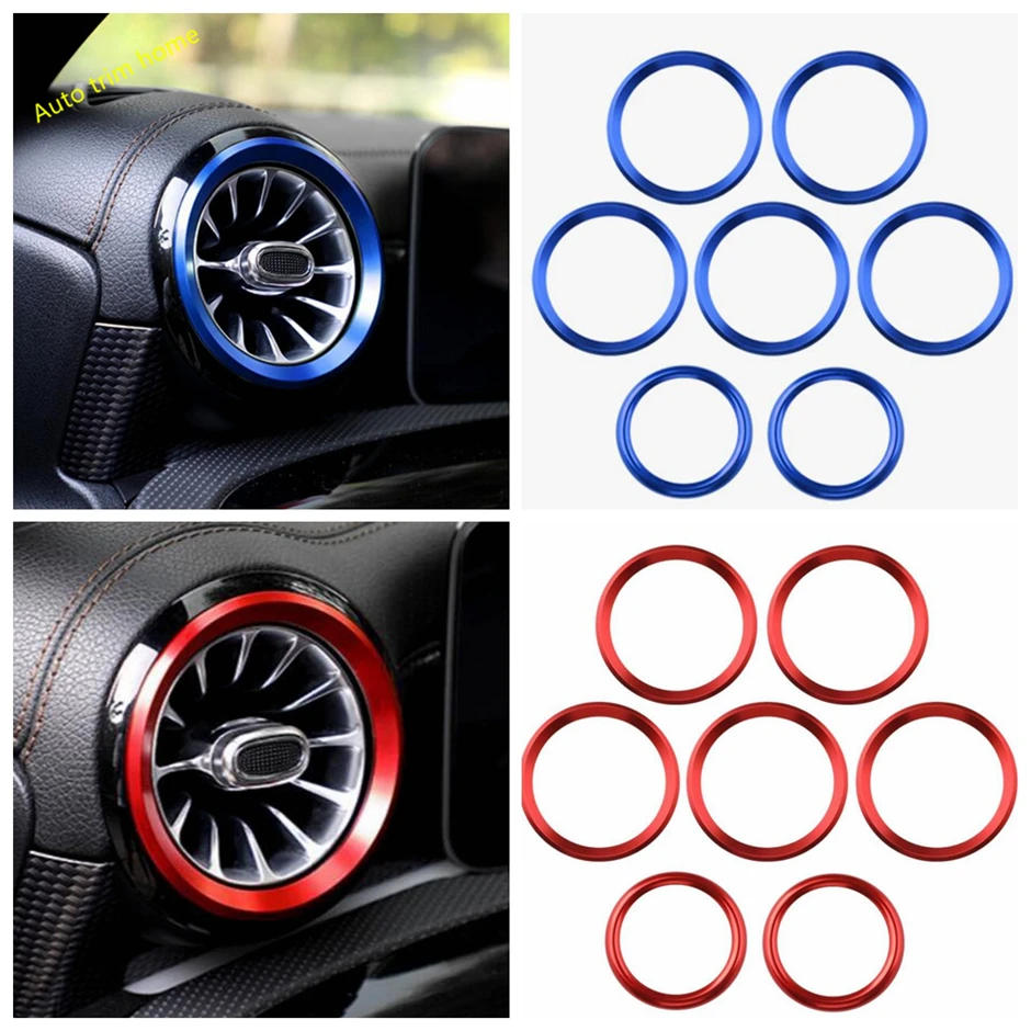 

Dashboard Air Conditioning AC Outlet Vent Circle Decoration Ring Cover Trim Fit For Mercedes-Benz CLA 200 C118 W118 2020 2021