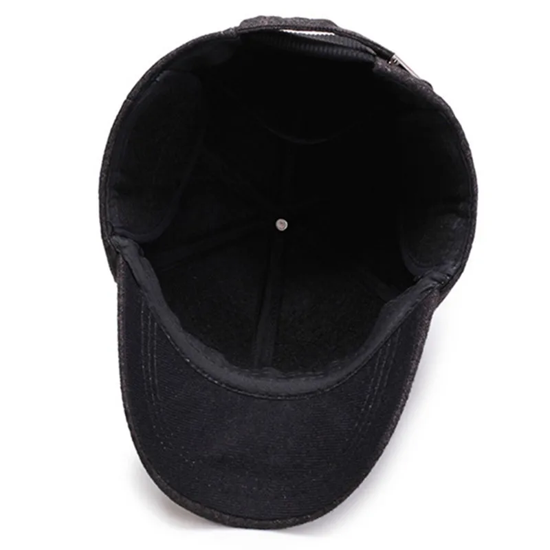 XdanqinX Snapback cap s Мужская Толстая теплая Бейсболка Регулируемый размер мужские модные наушники шапки новая осенне-зимняя шапка для папы