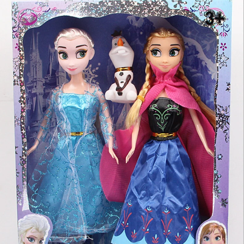 30cm Snow Queen Anna Elsa Doll With Beautiful Costume Movable Joint High Quality Princess Doll Olaf Toys For Girls Gift