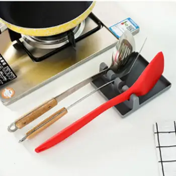 

Kitchen Heat Resistant Silicone Spoon Rest Utensil Spatula Organizer Spatula Fork Tableware Storage Holder Shelf Kitchen Tools