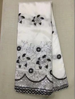 

Royal Blue African George Lace Fabric Sequined Embroidered Silk Lace For India Women Wedding Dress Material Sequins George Laces