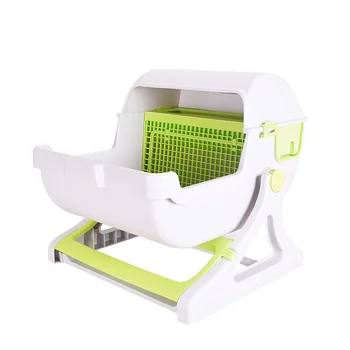 

Cat Sandbox Semi-automatic Toilet Large Semi-closed Deodorizing Pet Dung Pot No Shovel