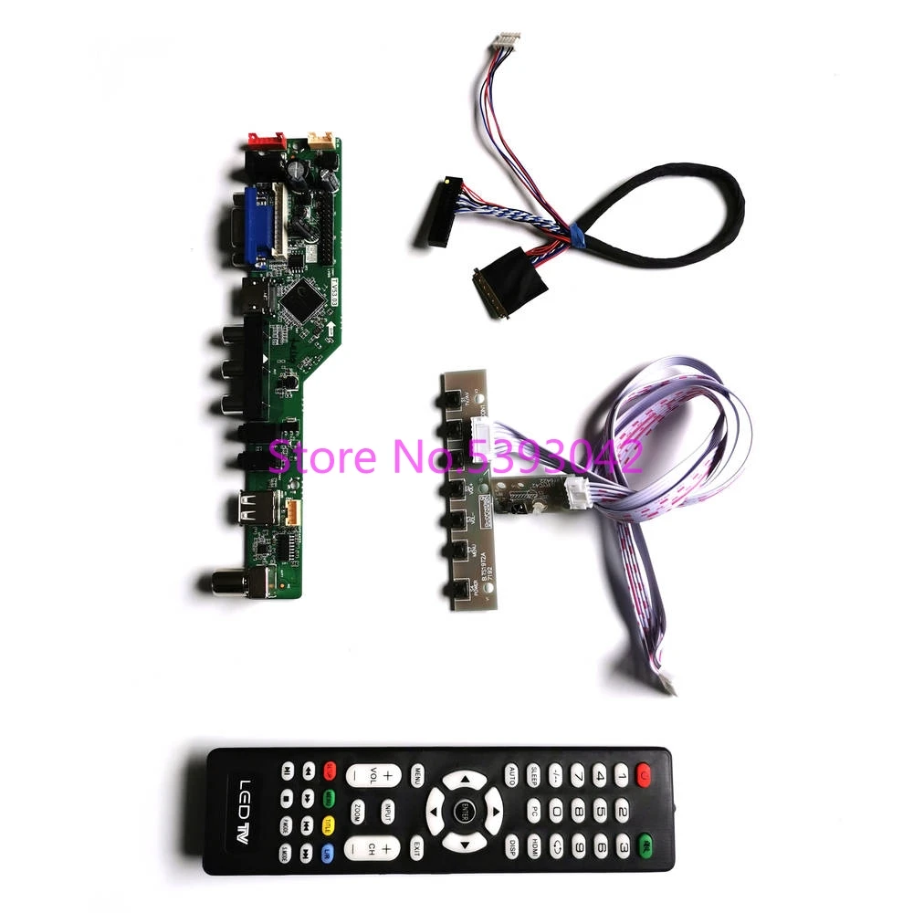 Комплект для LTN156AT05-J01/J08/S01/U09/W01/Y02 1366*768 пульт ДУ VGA + AV USB ЖК-экран 40-контактный LVDS