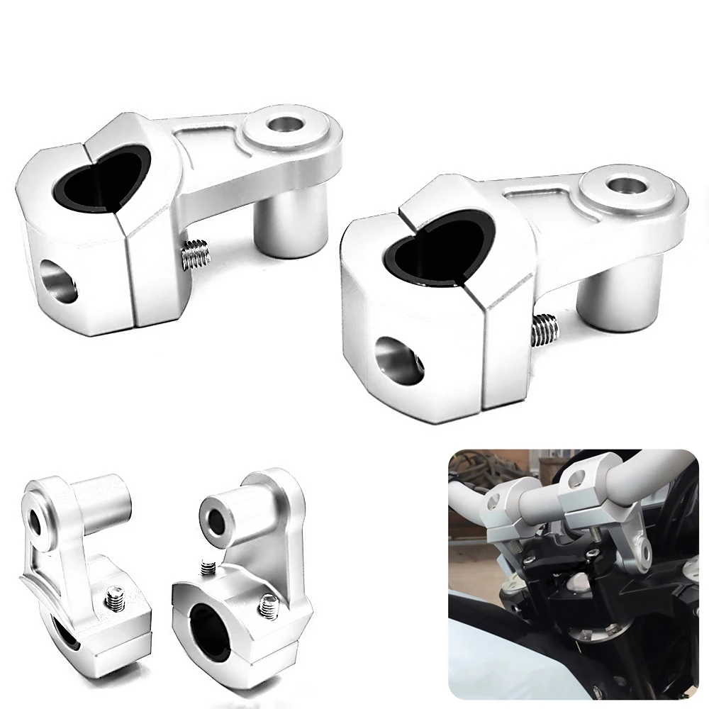 

Universal Aluminum 2 Inch Pivoting Motorcycle Handlebar Riser For 22mm or 28mm Bars Clamp for suzuki yamaha kawasaki bmw honda