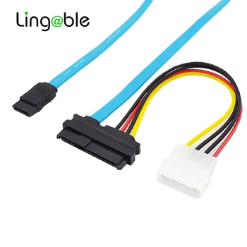 

Lingable Cable SAS to SATA SFF-8482 Mini SAS 29Pin SCSI to SATA 7Pin with LP4 Molex IDE 4Pin Hard Disk Converter Cable 70CM