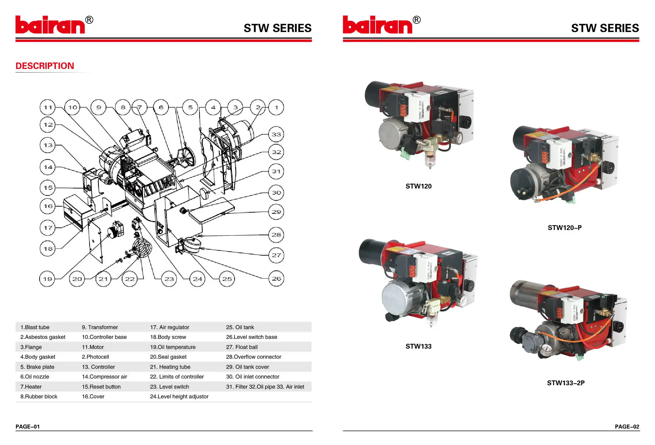 Горелка для отработанного масла bairan stw146-2