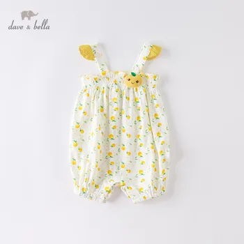 

DBJ13921 dave bella summer new born baby girls fashion fruit print jumpsuits infant toddler clothes children romper 1 piece