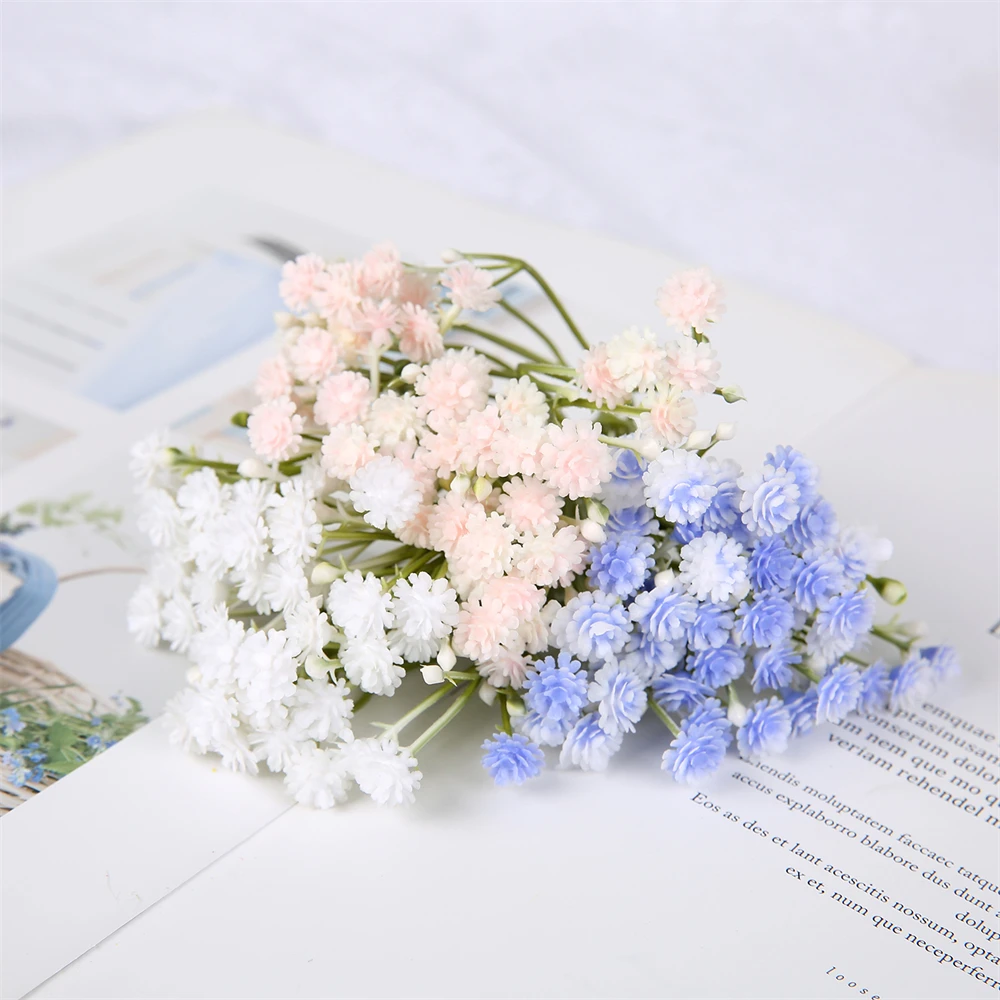 10Pcs Baby Breath Flowers Artificial Gypsophila For Wedding