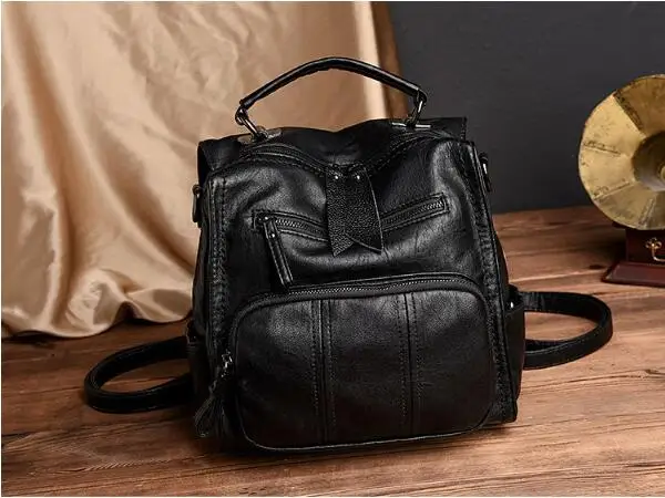 Mochila Mujer Cuero Marca De Lujo, роскошный рюкзак, женская сумка, дизайнерский бренд, Известный Рюкзак, женский, мягкий, из искусственной кожи, Sac A Dos Femme