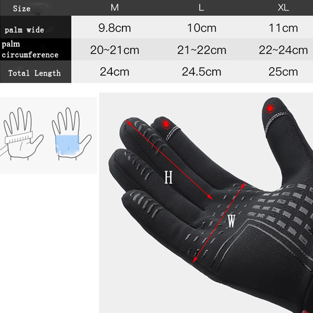 Thermal Cycling Gloves Winter Sport Touchscreen Anti-slip Glove Windproof Waterproof Touchscreen Driving Golf Glove
