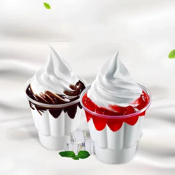 

50Pcs 250ml Plastic Dessert Cup ice cream Food Cup for Cake Pudding Mousses Yougurt Jelly Container Party Kitchen Accessories