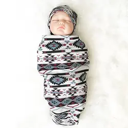 Для новорожденных спальный конверт для малышей мальчиков и девочек одеяла-пеленки + шляпа 2 шт осень ребенка пеленать муслин Одеяло малыша