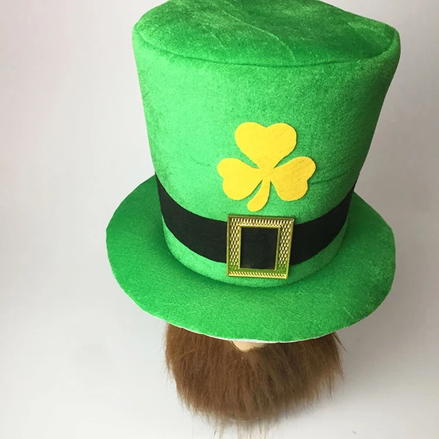 Saint Patrick traje sombrero con tapa diadema Irlanda trébol fiesta sombreros del día de st patrick Accesorios -