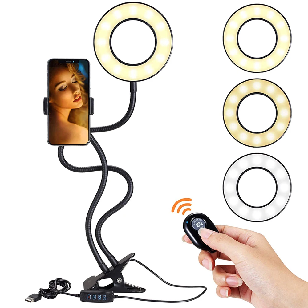 

Bluetooth New Ring Light 9CM Ring Light Photography LED Light Ring Lamp Ring Light with Selfie Stick Ring Light with Stan
