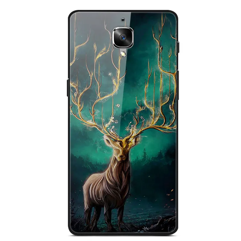 39 Закаленное Стекло чехол для Oneplus 3T Чехол Жесткий PC Красочные задняя крышка для One plus 3 One plus 3T телефон бампер чехол Oneplus3T 3T Fundas - Цвет: 39