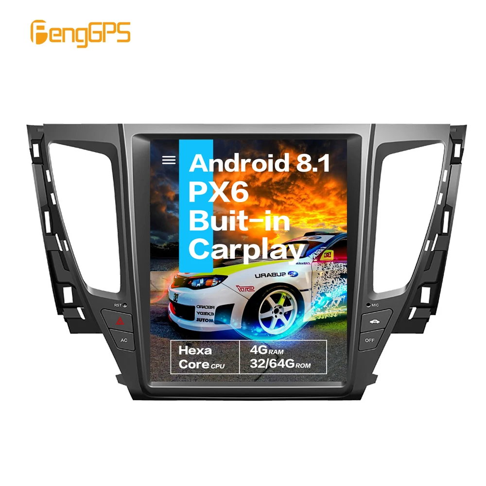 

12.1''Tesla Android 8.1PX6 4+32GB voice control Built-in CARPLAY Car Radio For Mitsubishi Pajero 2016 2017 2018 GPS Navigation
