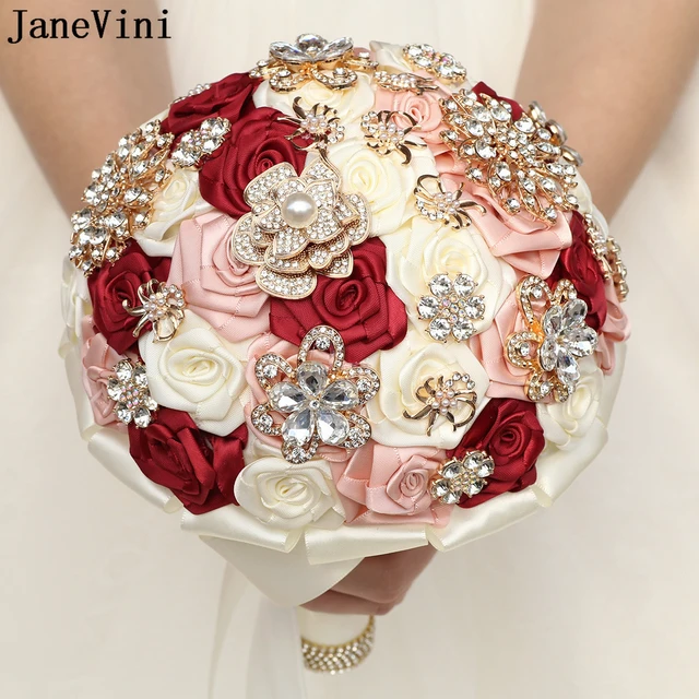 Bridal Bouquet Rhinestone  Bridal Flower Bouquet Luxury - Luxury Handmade  Crystal - Aliexpress