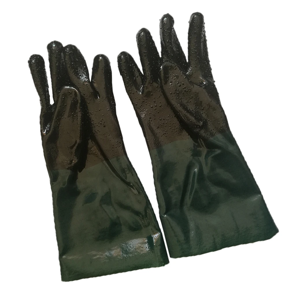 1 Pair Household Industrial Garden Protective Gloves Heavy Duty Work Gloves for Sand Blast Cabinet Sandblast Home Kitchen Clean