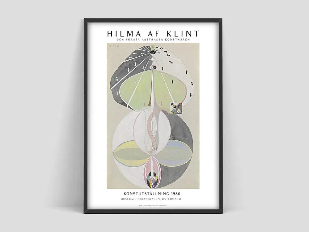 

Hilma af Klint poster, af Klint print, Abstract art print, Swedish art, Scandinavian poster, Hilma afandina Staten museum for ku