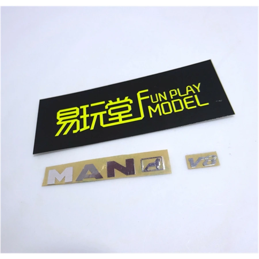 

Rc Toys Model Trucks Body Decoration Parts Metal Logo Stickers For 1/14 Scale Remote Control Toy Tractor Trailer Tamiya MAN TGX