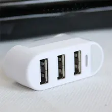 3 порта концентратор USB 2,0 Мини Вращающийся сплиттер адаптер для ПК ноутбук поворачивается на 180 градусов высокая скорость передачи данных 25