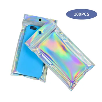 

100pcs/lot Jewelry Packing Silver Colors Foil Cloth Drawstring Christmas Gift Packaging Gift Bags Wedding Gift Bags Pouches