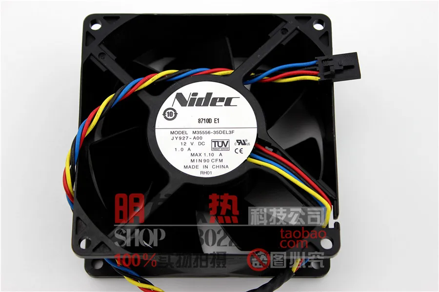 

Original 12V 1.0A 9CM M35556-35DEL12F 90384 wire cooling fan